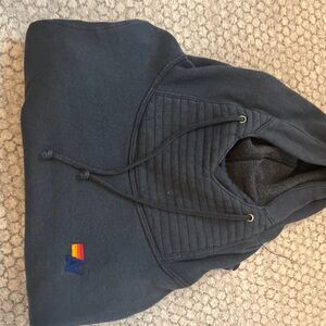 Aviator Nation Navy Pullover with Mini Rainbow Emblem